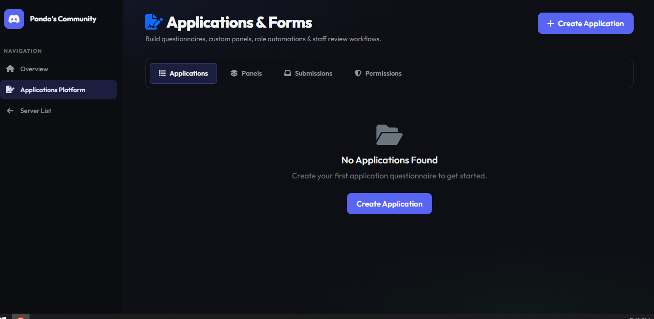 Applications & Custom Forms